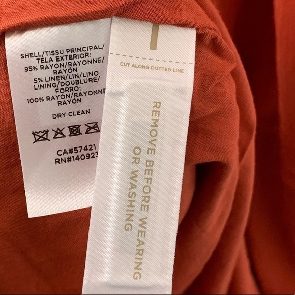 NWT Loft Plus Size Strappy Tie Back Flounced Hem Maxi Dress In Rust Orange - Picture 5 of 5